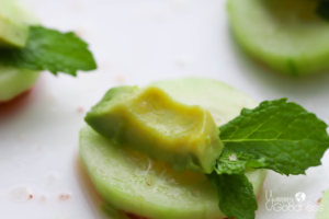 Radish Cucumber Avocado Mint Salad